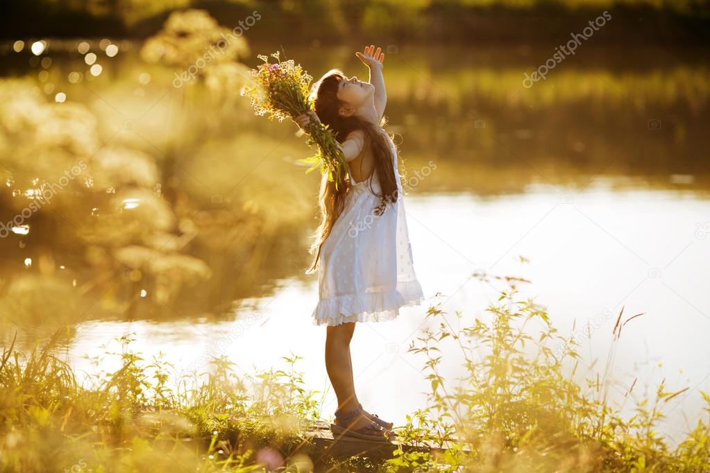 Happy enthusiastic girl with