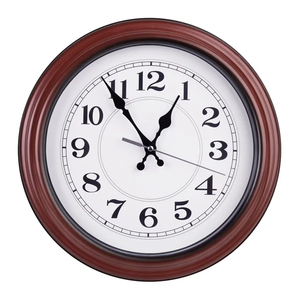 Πέντε η ώρα για ένα στρογγυλό ρολόι — Φωτογραφία Αρχείου