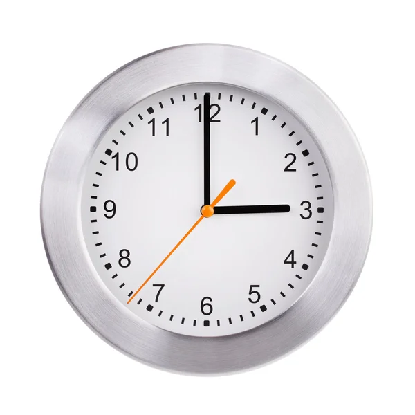 Three hours on the round clock — Stock Photo, Image