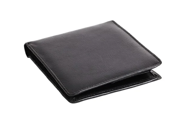 Black leather wallet Stock Image