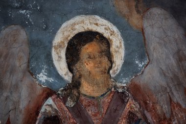 Eski bir kilisede fresco