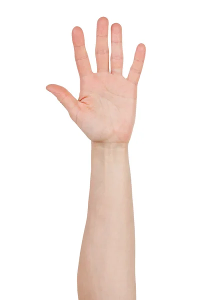 A mão do homem com os dedos estendidos — Fotografia de Stock