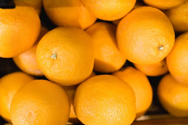 Top View Organic Oranges Supermarket — Stock Photo, Image
