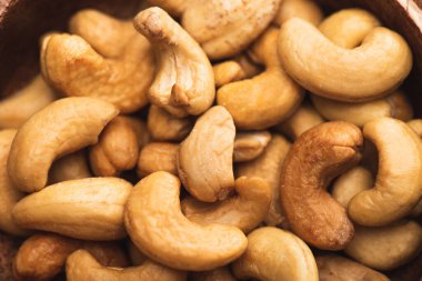 closeup of delicious cashew nuts background clipart
