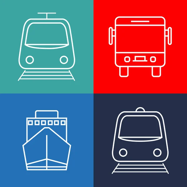 Dessin Vectoriel Des Transports Publics — Image vectorielle