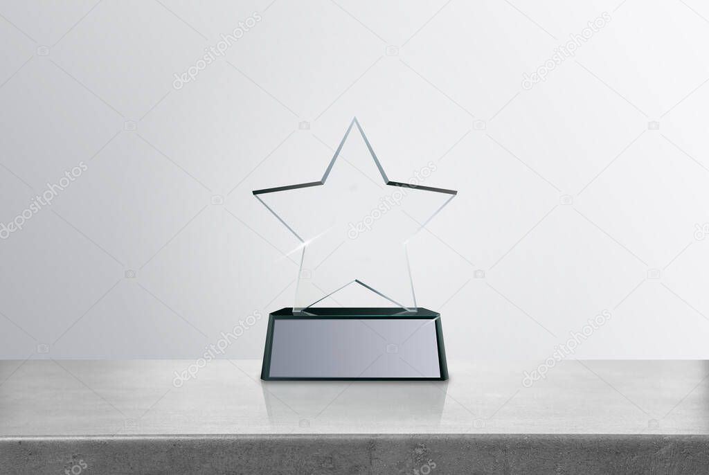 Star shaped award design blank template
