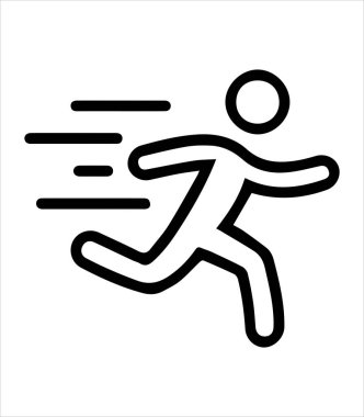 çalışan adam simgesi ve acil çıkış