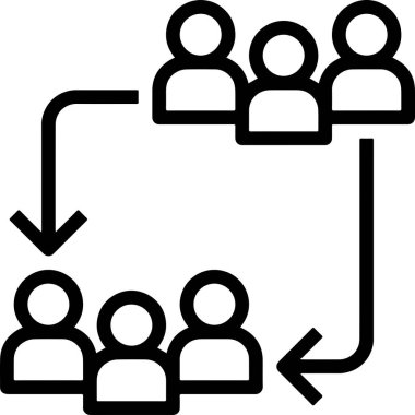 zaman değişimi ve takım çalışması simgesi