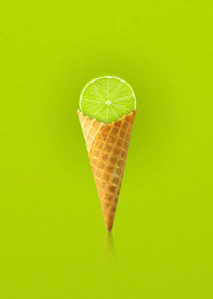 lime in an ice cream cone ad image