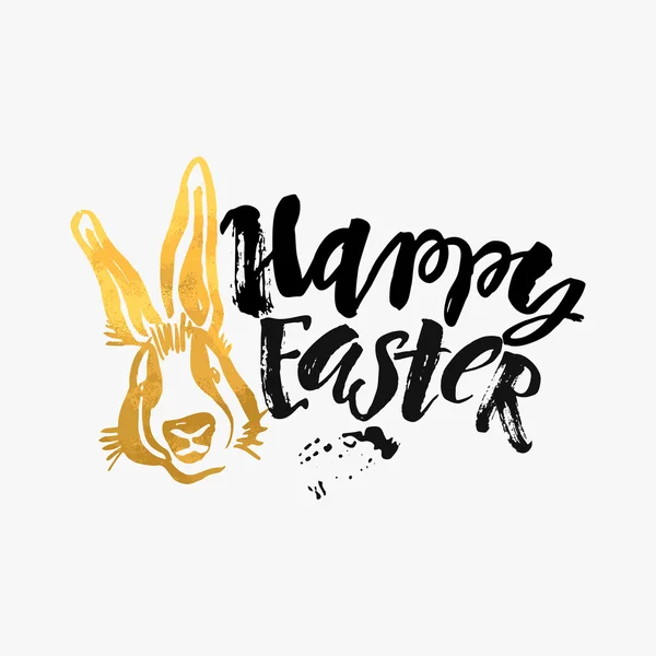 Mutlu Paskalya bunny ilham alıntı siyah ile el yazısı