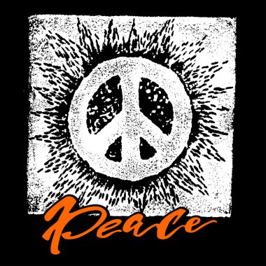 Barış el çekilmiş linotype sembolü yaptı. 