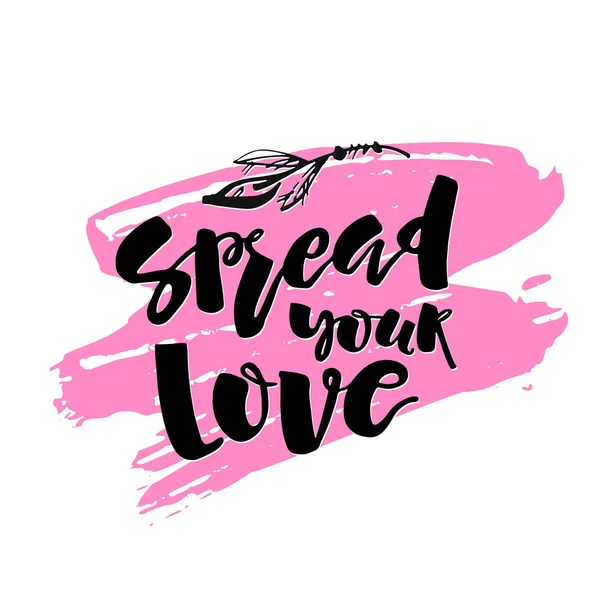 Love and charity concept hand lettering motivation poster. — Stock Vector