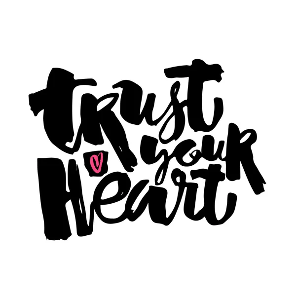 Trust your heart concept — Stock Vector