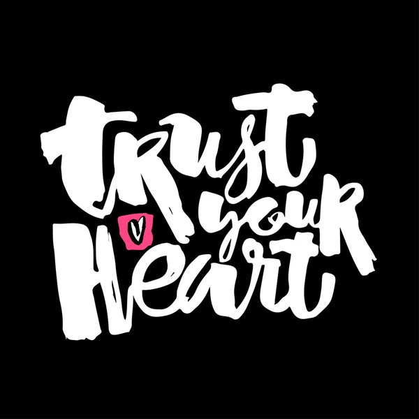 Trust your heart concept — Stock Vector