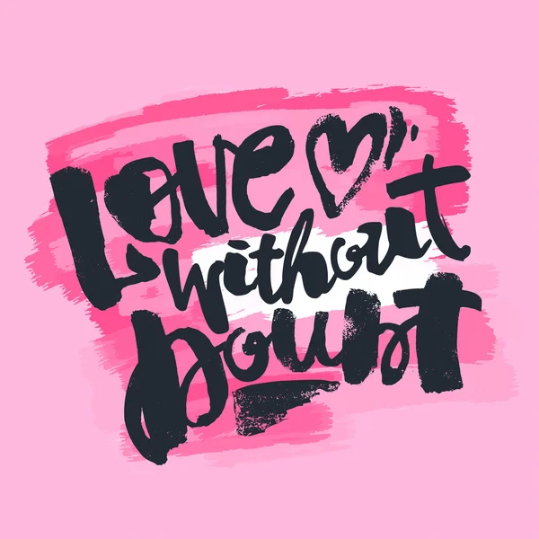 Love concept lettrage main affiche de motivation . — Image vectorielle
