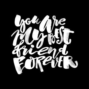 Dostluk günü yazma motivasyon afişi. 