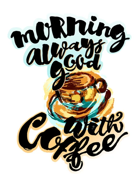 Dobré ráno s kávou — Stockový vektor