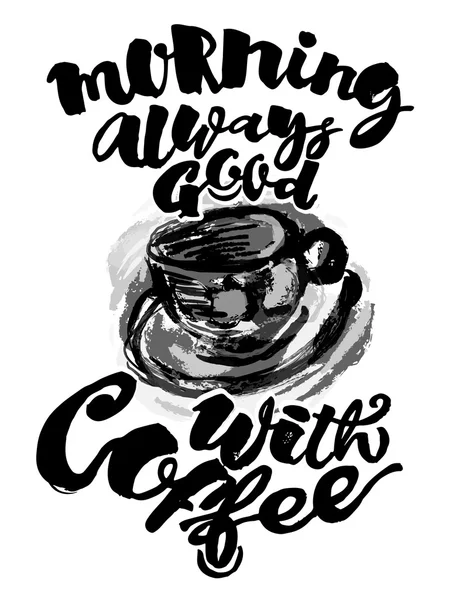 Ochtend altijd goed met koffie — Stockvector