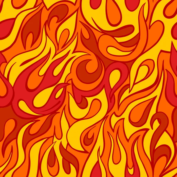 Fire flame seamless pattern — Stock Vector