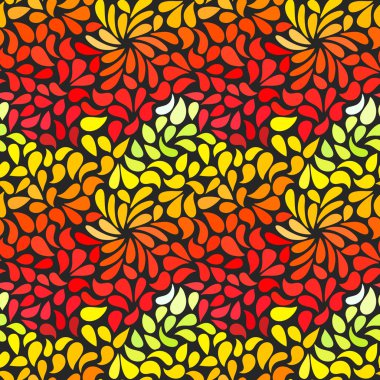 Dikişsiz soyut çiçek desenli