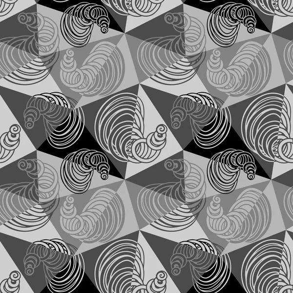 Padrão de doodle abstrato sem costura — Vetor de Stock