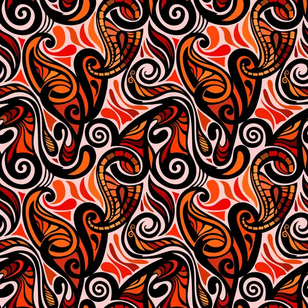 Modèle paisley abstrait sans couture coloré — Image vectorielle