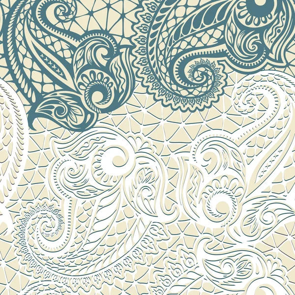 Paisley seamless lace pattern — Stock Vector