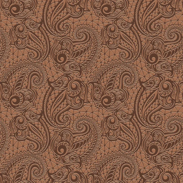 Modèle de dentelle sans couture Paisley — Image vectorielle