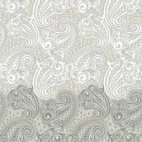 Paisley seamless lace pattern — Stock Vector