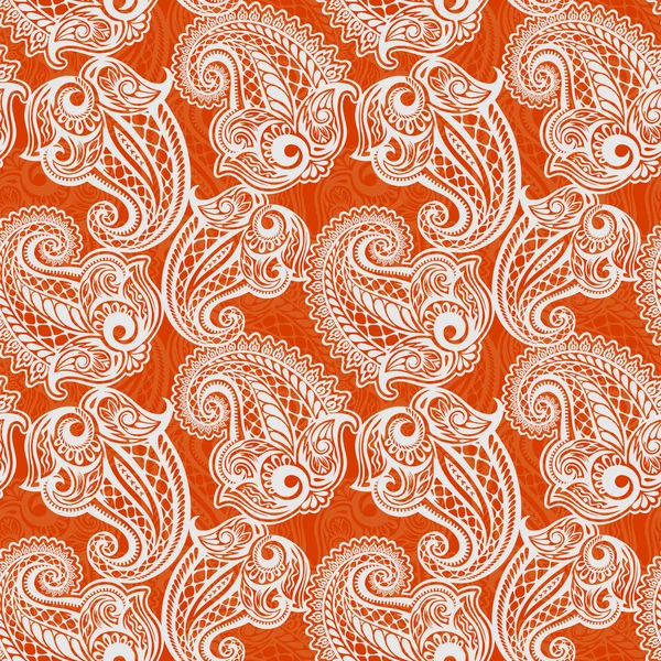 Paisley seamless lace pattern — Stock Vector