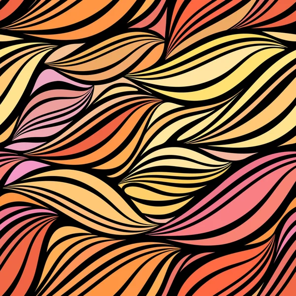 Modèle d'onde bouclée abstraite sans couture — Image vectorielle