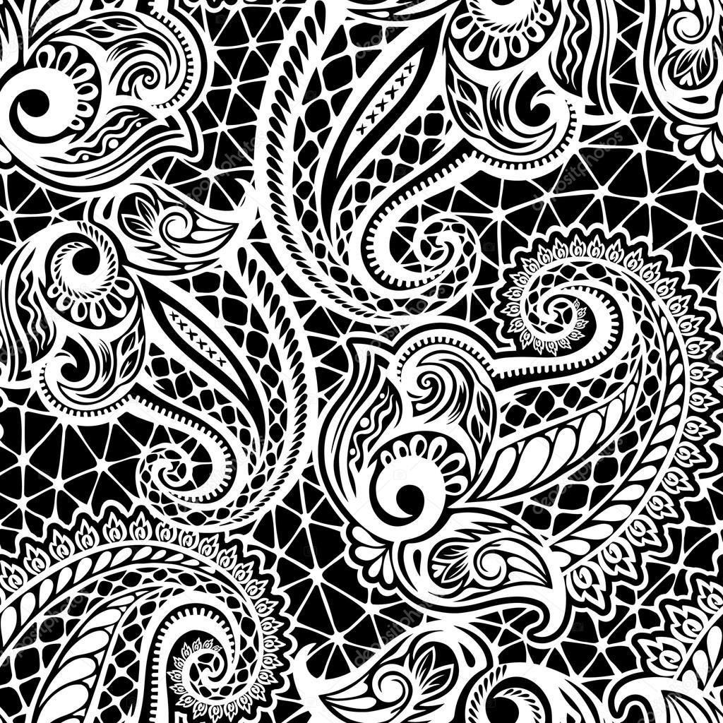 Paisley seamless lace pattern Stock Vector Image by ©OlgaLIS #61485757