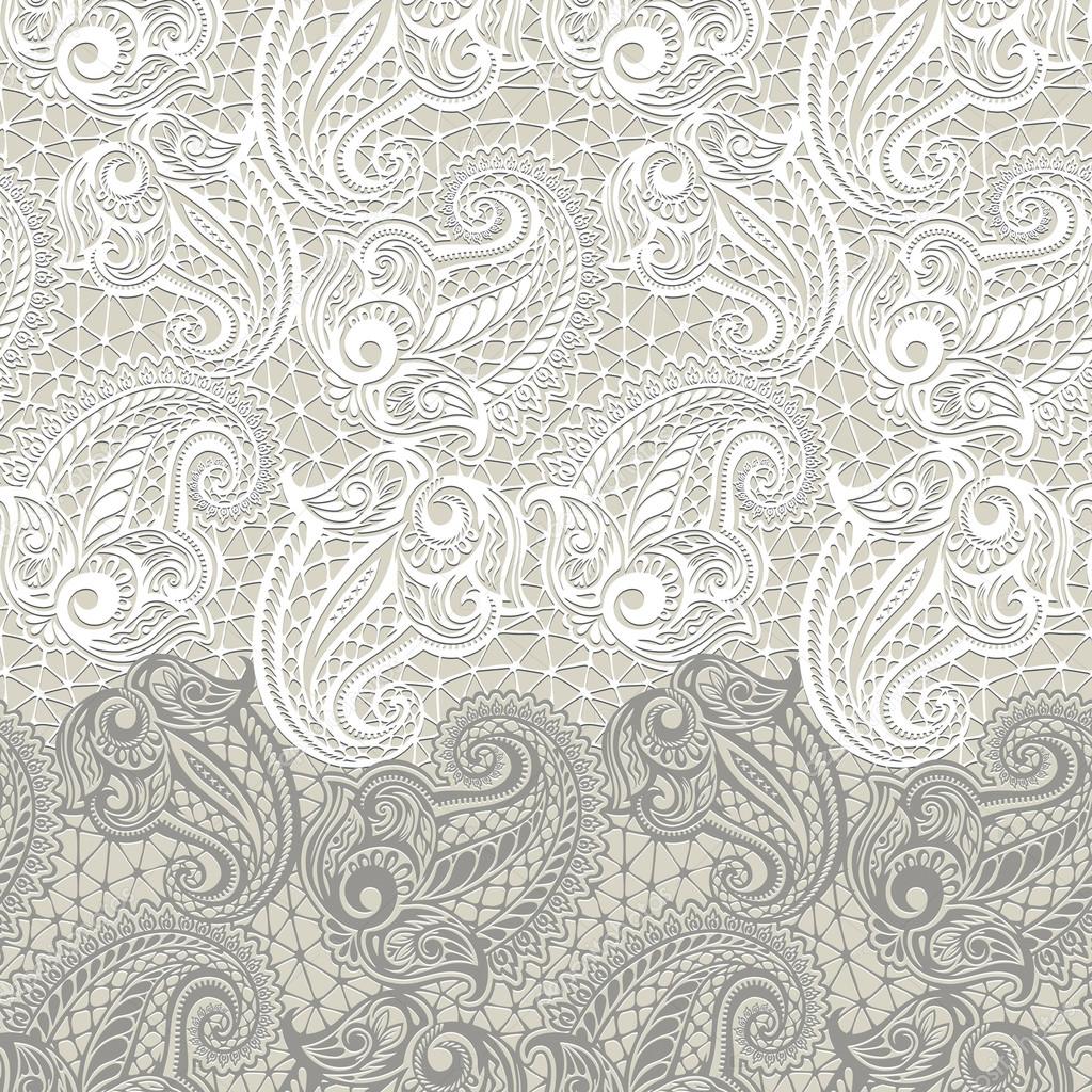 Paisley seamless lace pattern