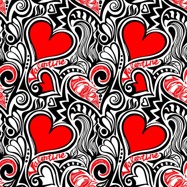 Liebe valentine nahtlose Muster — Stockvektor