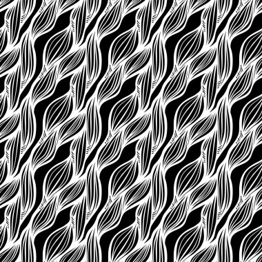 Vektör sorunsuz elle çizilmiş desen. Dalga fantezi arka plan.