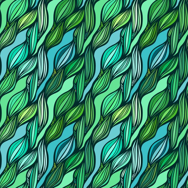 Vecteur sans couture motif coloré dessiné à la main. Wave fantasy backgr — Image vectorielle