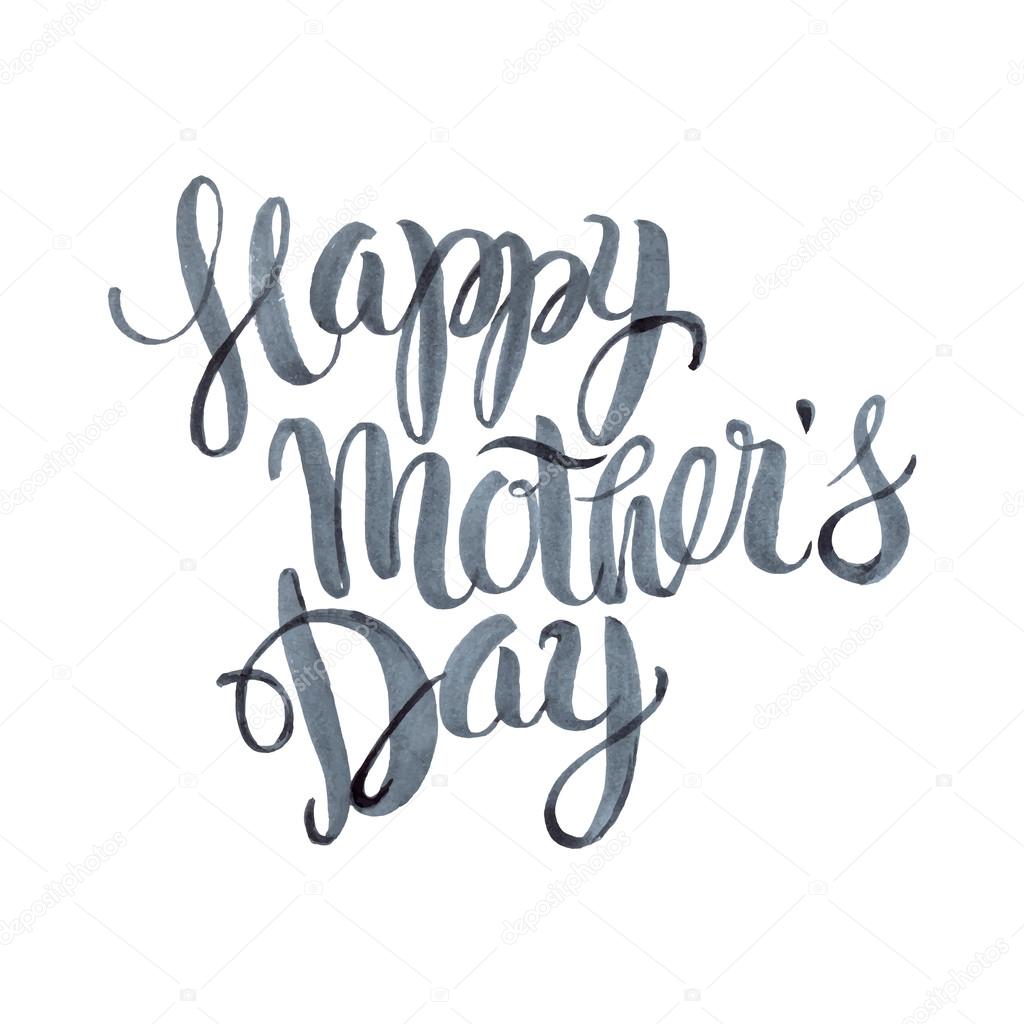 Happy Mothers's Day Watercolor Letteringl Background