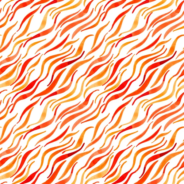 Feuer Flamme Aquarell Vektor nahtloses Muster-Modell für Design o — Stockvektor