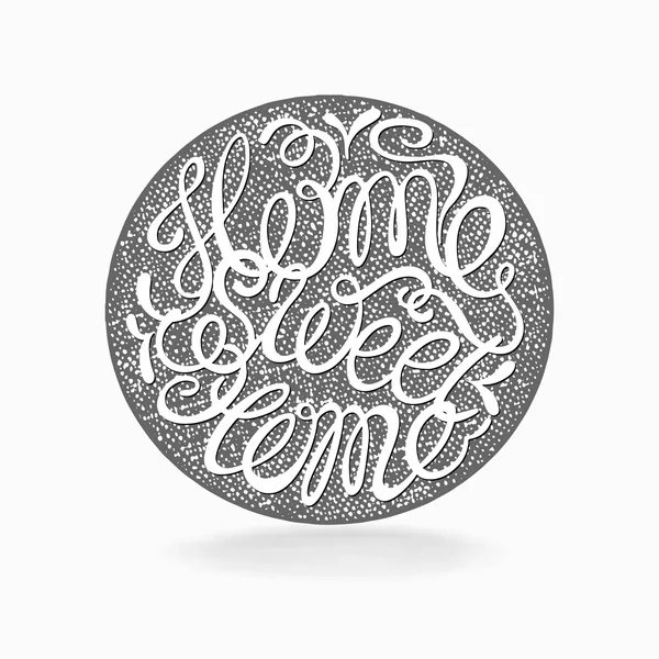 Calligraphic hand drawn  lettering vector poster "Home sweet hom — Stock Vector