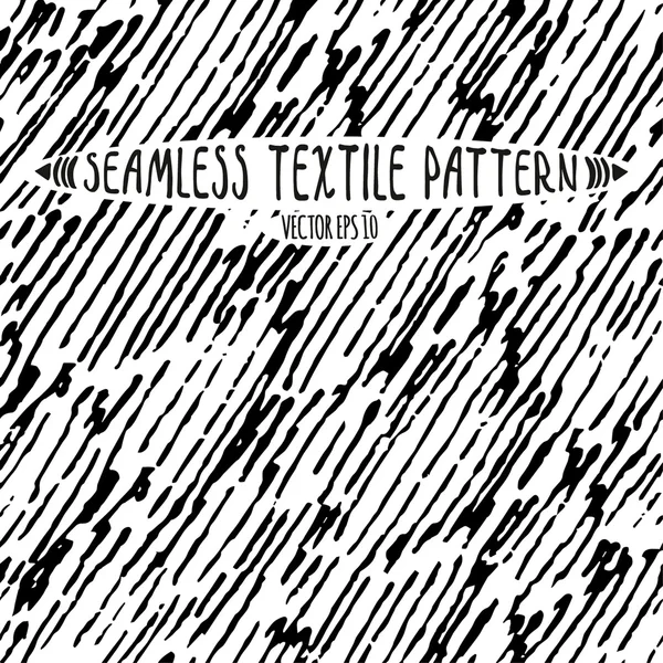 Seamless vector ink drawn textile pattern — Stock Vector