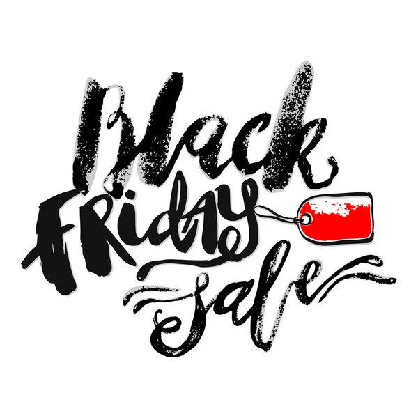 Black Friday Verkauf Hand Schriftzug Banner. — Stockvektor