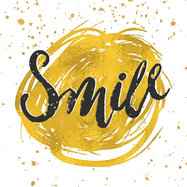 Smile concept inspirational phrase.Smiles are always in fashion. — Stockvector