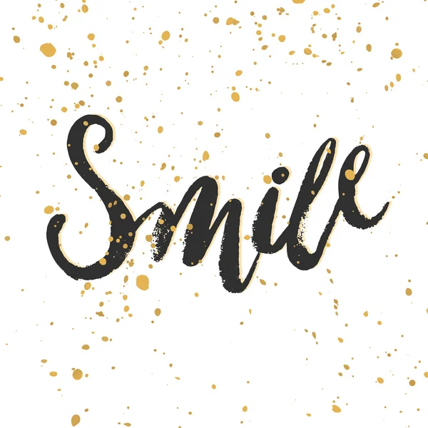 Smile concept inspirational phrase.Smiles are always in fashion. — Stock vektor