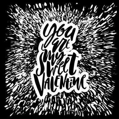 Happy valentines day love concept hand lettering motivation post