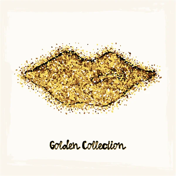Gold glitter love concept hand lettering motivation poster. — Wektor stockowy
