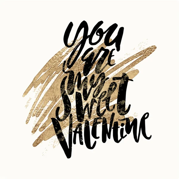 Happy valentines day love concept hand lettering motivation post — Stockový vektor