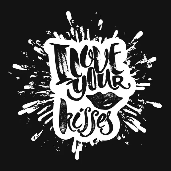 Conceito de amor inspirador mão lettering poster motivação . — Vetor de Stock