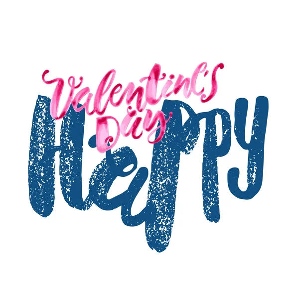 Happy valentines day love concept hand lettering motivation post — Διανυσματικό Αρχείο