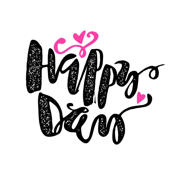 Happy valentines day love concept hand lettering motivation post — ストックベクタ