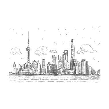 Görünümünü Pudong, Shanghai, Çin. 